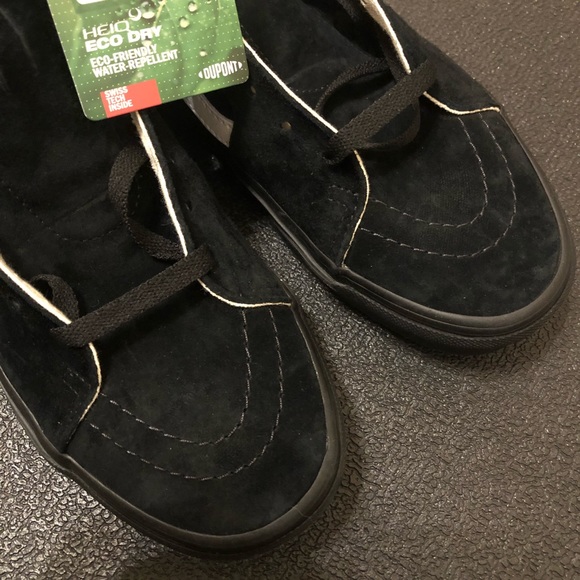 25. Vans Sk8-Hi pig suede black/black eco dry water repellent W9.5/M8 - Picture 4 of 9
